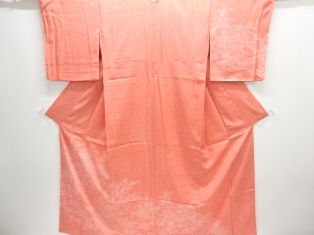 JAPANESE KIMONO / EDO KOMON HOMONGI / UNUSED / FLORAL PLANTS